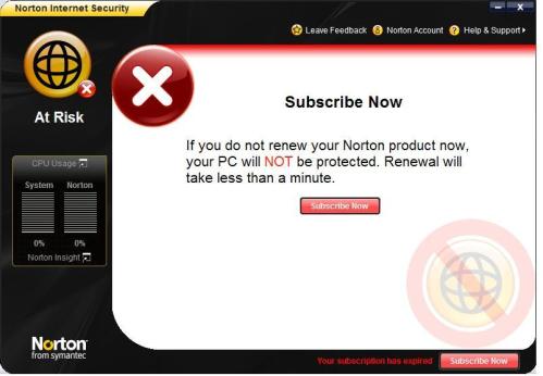 If you do not renew your Norton product,  your PC will NOT be protected